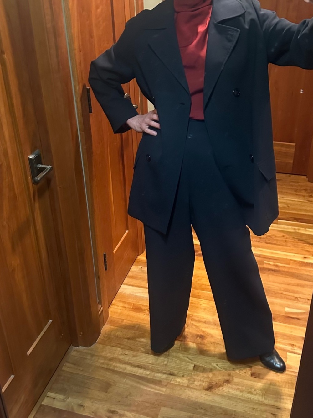 Ron Leal Two Piece Women's Pant Suit Navy